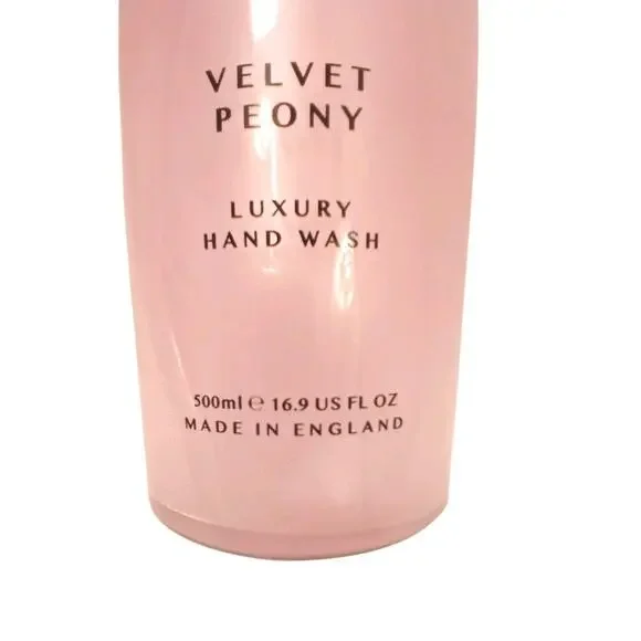 Charlie Tate London VELVET PEONY Luxury HAND WASH Glass Bottle PUMP 16.9 oz